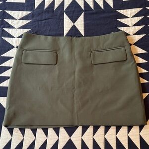 Babaton Olive Green Mini Skirt